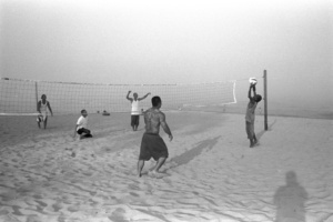 Beachside Volleyball in the fog; Algoma, WI 2010; © 2022 Jason Houge, All Rights Reserved; Algoma_068
