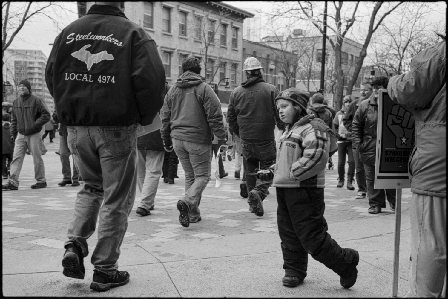 Wisconsin Workers Rights Protest; Madison, WI 2011 (Children of Solidarity); © 2020 Jason Houge, All Rights Reserved; VoTP_026
