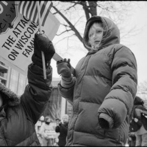 Wisconsin Workers Rights Protest; Madison, WI 2011 (Children of Solidarity); © 2020 Jason Houge, All Rights Reserved; VoTP_027