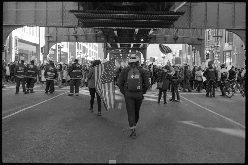 Under the L, Women’s March Chicago; Chicago, IL 2018; © 2020 Jason Houge, All Rights Reserved; VoTP_142