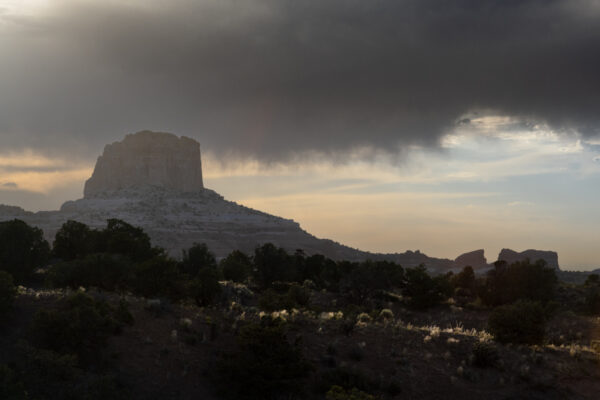 Square Butte, Shonto, Arizona; 2023, July 17, 7:39pm © 2025 Jason Houge, All Rights Reserved