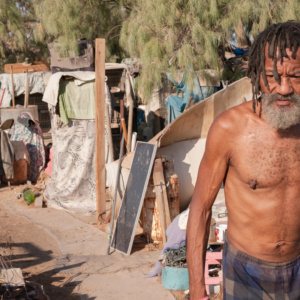 Papa Cat and the Slab City cat sanctuary; Slab City, CA, 2018