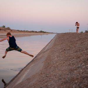 Bathing in the canal; Slab City, CA 2018